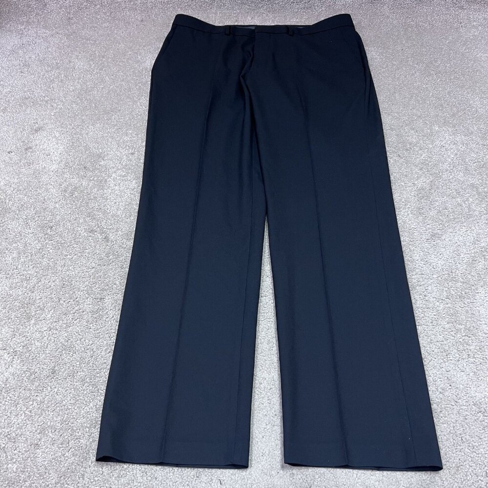 J.M Haggar Pants Slim Fit Black Men’s Size 38x32 - Picture 1 of 12